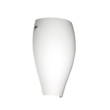Besa Lighting Chelsea Wall Sconce, Opal Matte, Polished Nickel Cap Finish, 1x75W Incandescent 704307-PN